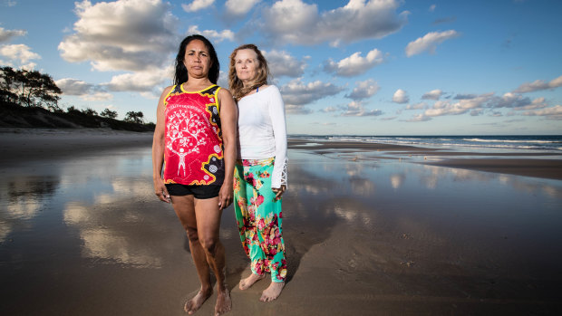 Delta Kay and Yuti McLean, who said her encounters with men at the beach stopped her from going there for a long time.