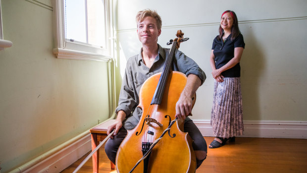 Cellist James Morley and composer Liza Lim