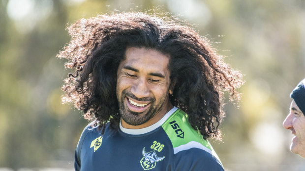 New look: Sia Soliola will shave his head for charity on Thursday.