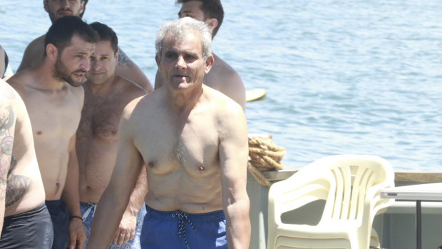 Con Athanasiadis, 72, of Sunshine West, was the eldest of the swimmers.
