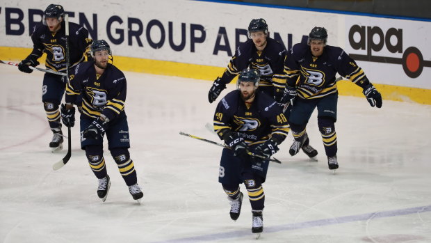 The Canberra Brave in the Australian Ice Hockey League grand final on Sunday. 