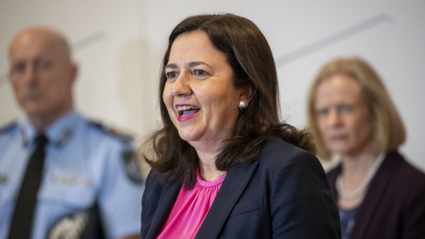 Premier Annastacia Palaszczuk announcing the border reopening on Tuesday.