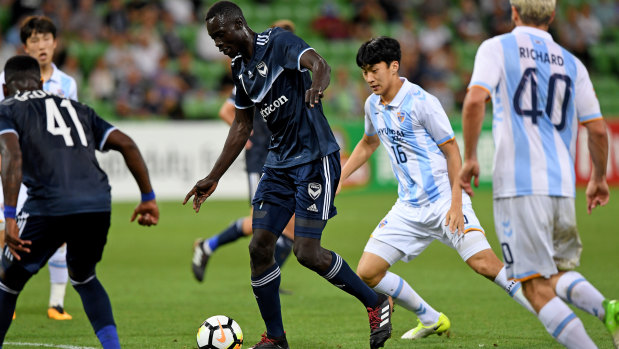 All hail the King: Kenny Athiu has signed on for two more years at Melbourne Victory.
