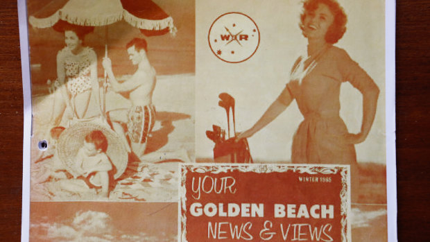 Some of the promotional material for Golden Beach and surrounds, once touted as Victoria's Surfers Paradise.