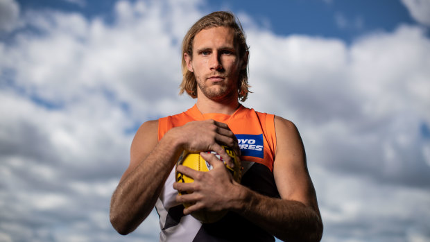 Nick Haynes missed just one game for the GWS Giants after suffering a fracture to cartilage in his larynx. 