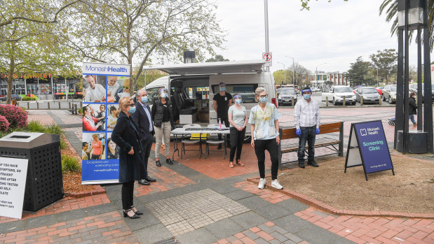 A pop-up coronavirus testing clinic was opened at Dandenong Mall on Friday, amid increased efforts to stem the cluster in Melbourne's south-east.