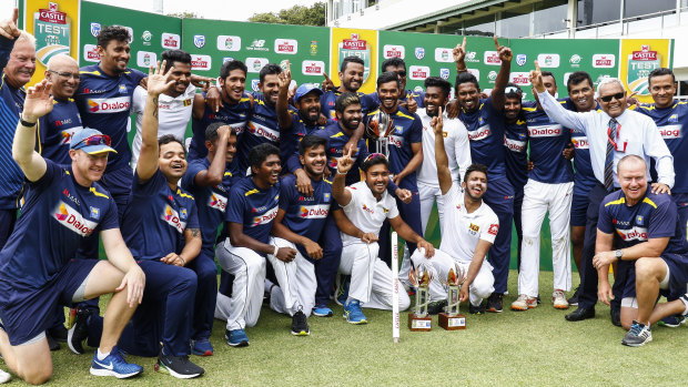 Unexpected: The Sri Lankan's had been on a losing run, but turned it all around in South Africa.