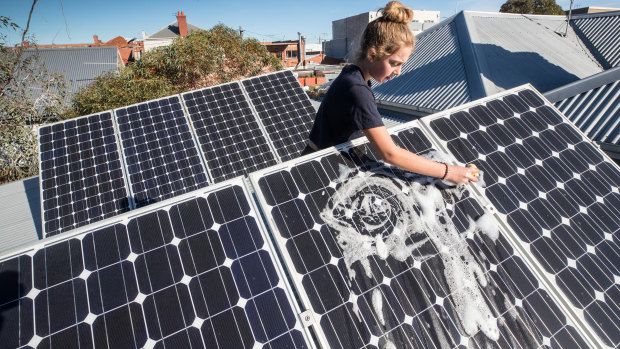 Cleaning up: solar PV demand is soaring - and political parties are seeking to accelerate the take-up in NSW.