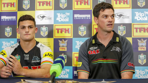 'Happy for Nathan': Nathan Cleary joins Cameron Ciraldo for his first post-match press conference as an NRL head coach.