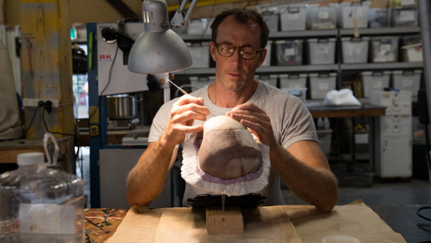 Paul Trefry in the Creative NFX Workshop in the Canal Road Film Centre in Leichhardt, Sydney.