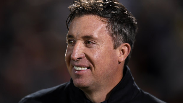 Starting as he means to go on: Brisbane Roar coach Robbie Fowler.