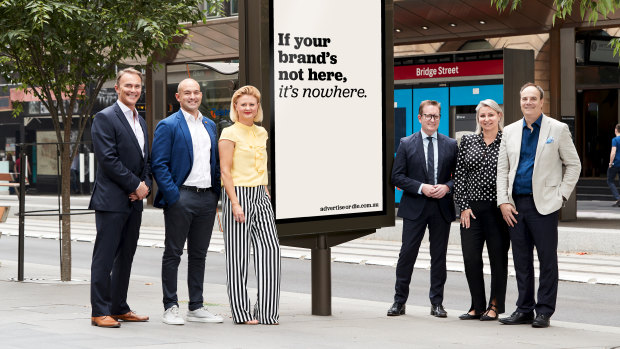 Seven Chief Revenue Officer Kurt Burnett, Foxtel Media CEO Mark Frain, Nine’s Director Powered Liana Dubois, Nine Chief Sales Officer Michael Stephenson, News Corp Australia Managing Director National Sales Lou Barrett and Ooh Media Chief Customer Officer David Scribner.