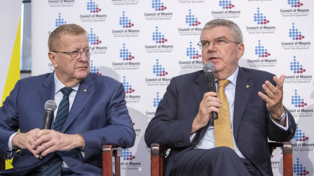 Bach and bite: Coates with IOC president Thomas Bach.