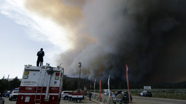 A massive bushfire burns near Redding, California.