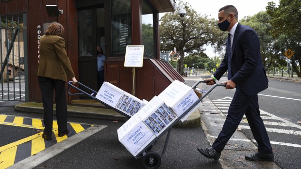 NSW Independent MP Alex Greenwich delivers a petition in favour of the Voluntary Assisted Dying Bill to NSW Parliament.