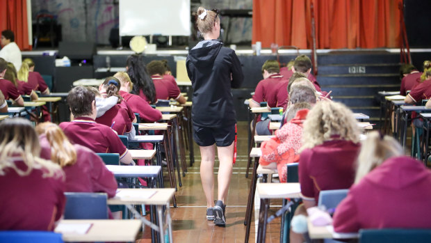 Students sitting this year's NAPLAN test. ACARA, the authority that delivers NAPLAN, could be dissolved. 