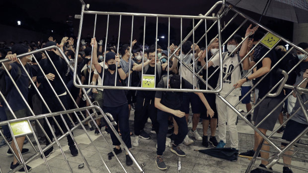 The mass protests against extradition laws later saw protesters clash with police at the Legislative Council in Hong Kong.