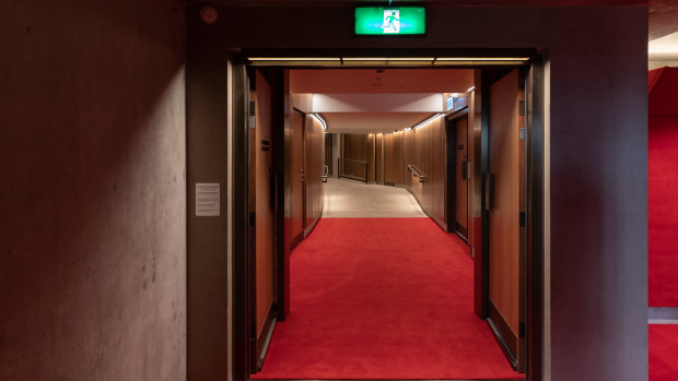 The Joan Sutherland Theatre Renewal Accessibility Corridor in the Sydney Opera House is to open Friday.