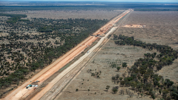 Adani’s Carmichael coal mine west of Clermont in central Queensland.