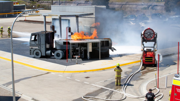 A new state-of-the-art emergency services training facility at Fire and Rescue NSW Emergency Services Academy in Orchard Hills.
