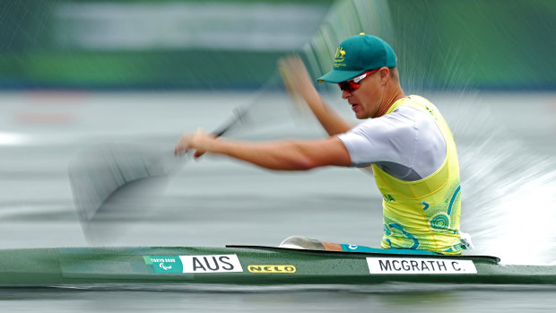 Curtis McGrath competes in the men’s heats on Thursday. 