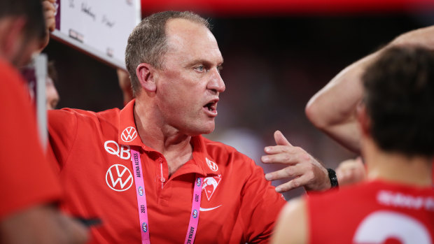 The Swans coaching staff, including John Longmire, and players have all tested negative to COVID-19.