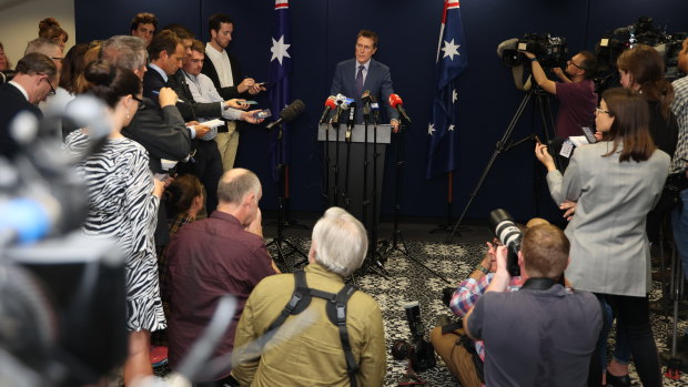 Attorney-General Christian Porter put his public defence at a press conference in Perth this week.