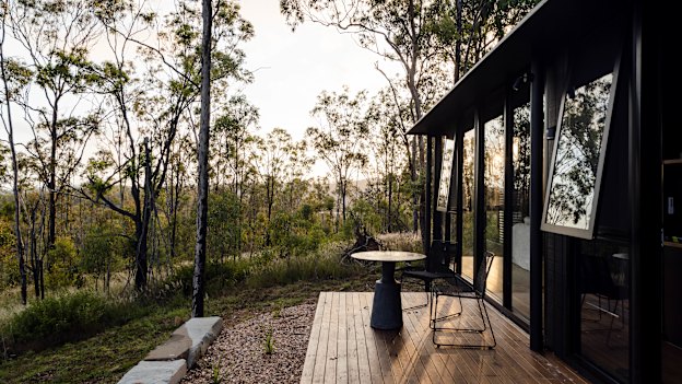 Wander’s pods are perched above and around the Overflow Estate winery.