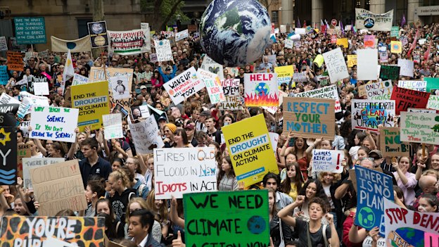 Students have taken to the streets to demand action on climate change.