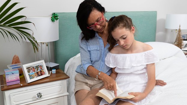 Zara Bortolin, 11, with mum Vanessa. The Bortolins have spent a five-figure sum on private tutors specialising in phonics.