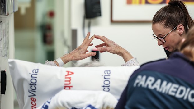 A growing number of the people flooding emergency departments across Victoria are gravelly ill older patients.
