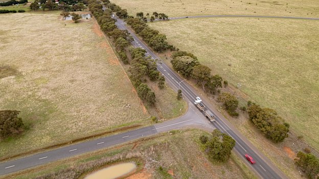 The intersection of Exford and Murphys roads, where the crash occurred, pictured this week.