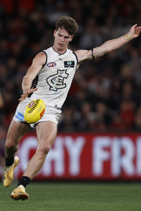 Paddy Dow in action against St Kilda.