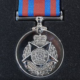 A Victoria Police Star medal.