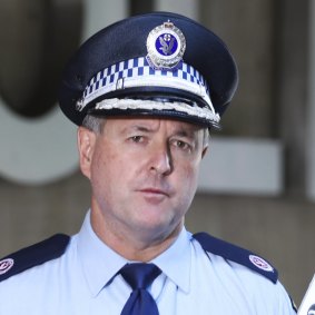 Assistant Commissioner Michael Willing at  the Sydney Police Centre announcing the finding of the remains of Melissa Caddick.