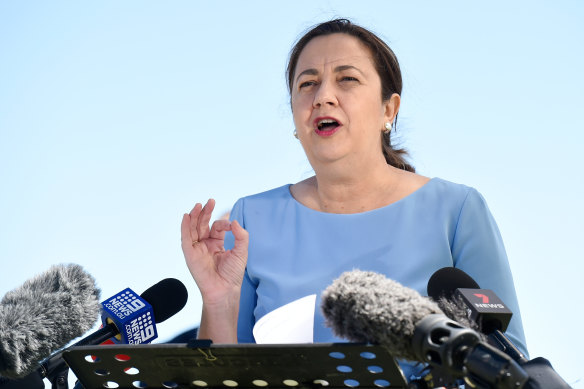 Queensland Premier Annastacia Palaszczuk says the pandemic is the greatest peacetime challenge Australia has faced.