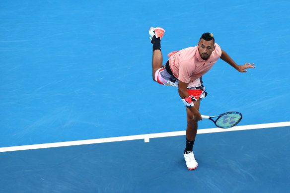 Nick Kyrgios' big serve has drawn praise from Novak Djokovic and Andy Murray.