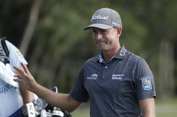 Webb Simpson is one of the four golfers sharing top spot on the leaderboard in South Carolina.