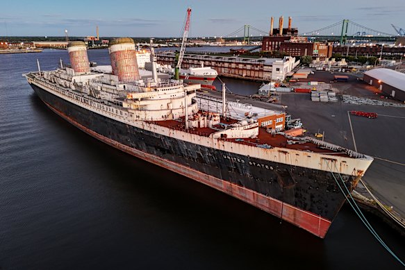 The ship remained docked in Philadelphia for years as various restoration projects fell through.