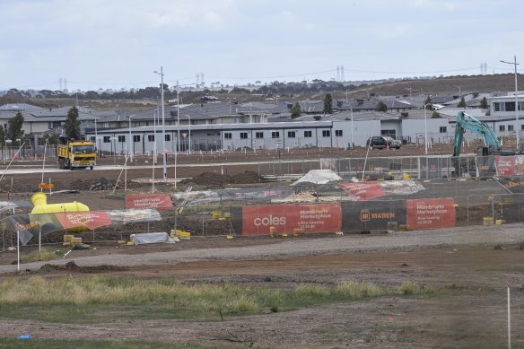 The building site of Mambourin Marketplace, a shopping centre due to open in 2025.