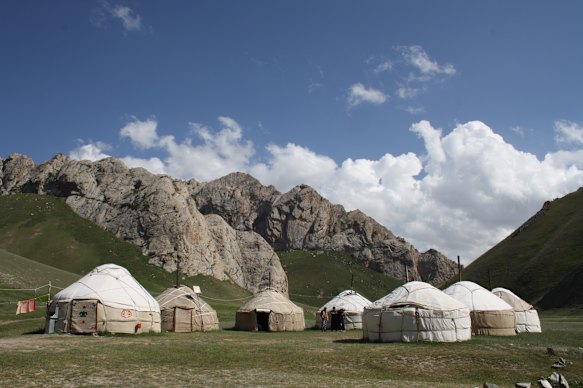 A yurt camp in Kyrgyzstan.