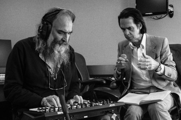 Warren Ellis (left) and Nick Cave created new album Carnage during an “accelerated process of intense creativity,” says Ellis.