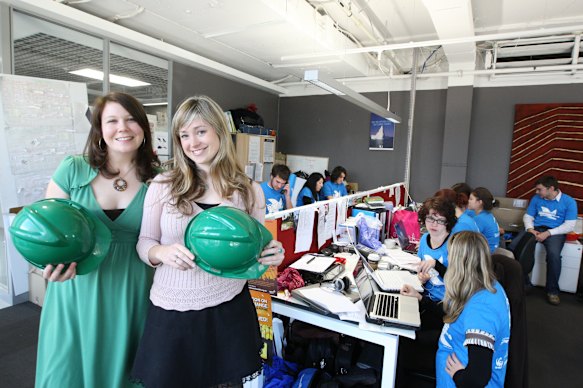 Anna Rose (left) and Amanda McKenzie pictured at their offices in Sydney in 2009.