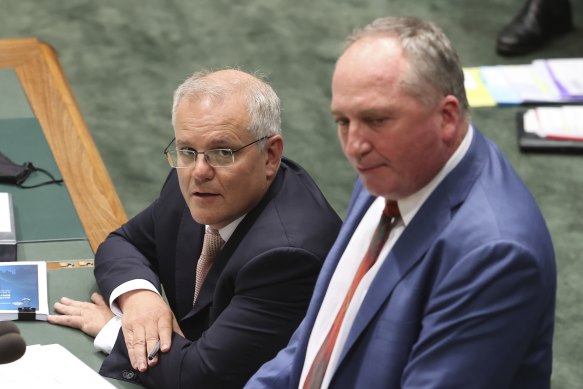 Prime Minister Scott Morrison and Deputy Prime Minister Barnaby Joyce.