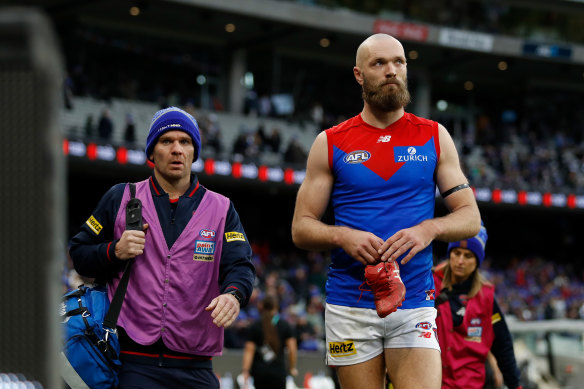 Max Gawn will miss at least three games with an ankle injury.