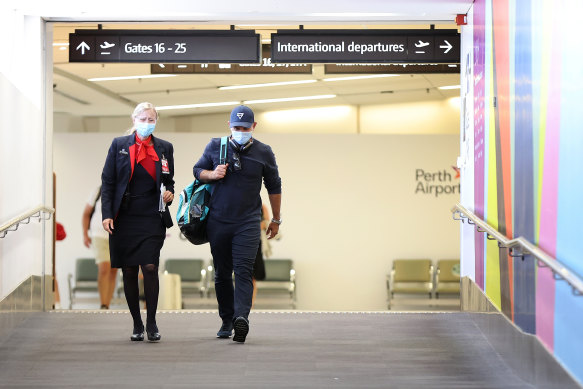 Justin Langer returns to Perth after his resignation in February.