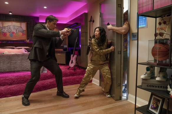 John Cena and Awkwafina in Jackpot!
