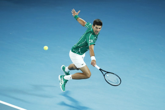 Novak Djokovic en route to another Australian Open title.