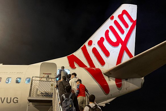 A Virgin aircraft’s engine caught fire on Monday evening