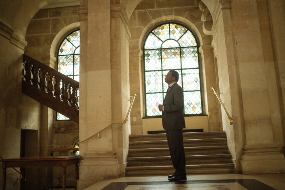 Dany Laferriere, a Haitian-Canadian writer and the only black member of the French Academy, the 17th century institution that publishes an official dictionary of the French language, in the academy’s halls in Paris.